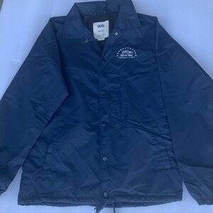 Vans Kids Navy Blue Snap-Front Coach Jacket
